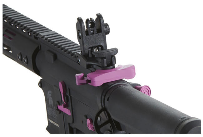 Lancer Tactical Gen 3 Archon 9" M-LOK M4 Airsoft AEG Rifle w/ Delta Stock, Black/Purple