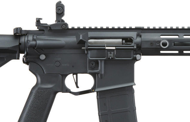 Lancer Tactical Gen 3 Hellion M-LOK 10" Airsoft M4 AEG with Delta Stock, Black