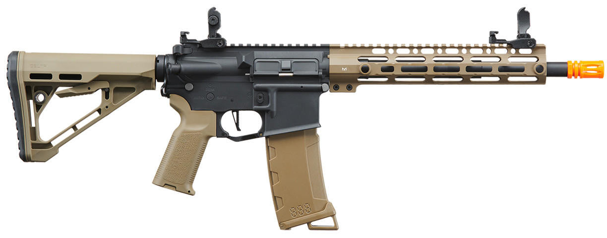 Lancer Tactical Gen 3 M-LOK 10" Airsoft M4 AEG Rifle with Delta Stock, Two-Tone