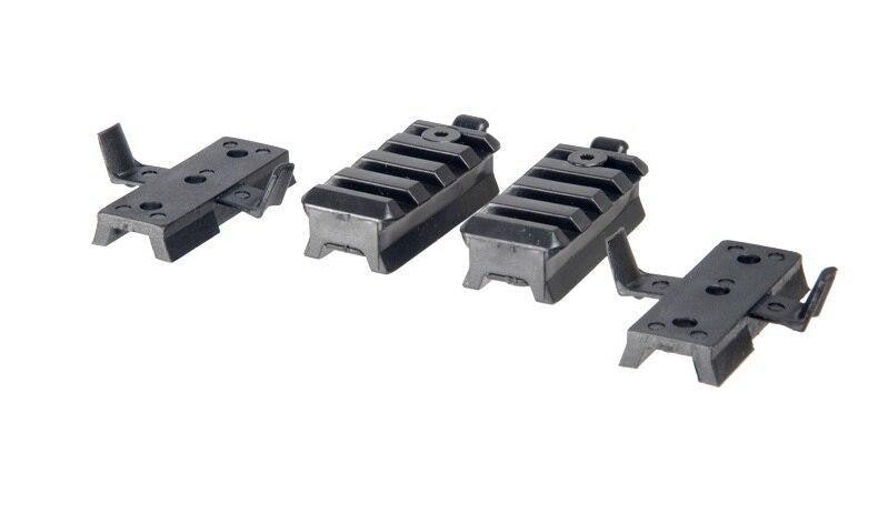 Lancer Tactical Helmet Rail Mount Kit for Railed SpecOps Military Style and MICH Helmets, Black