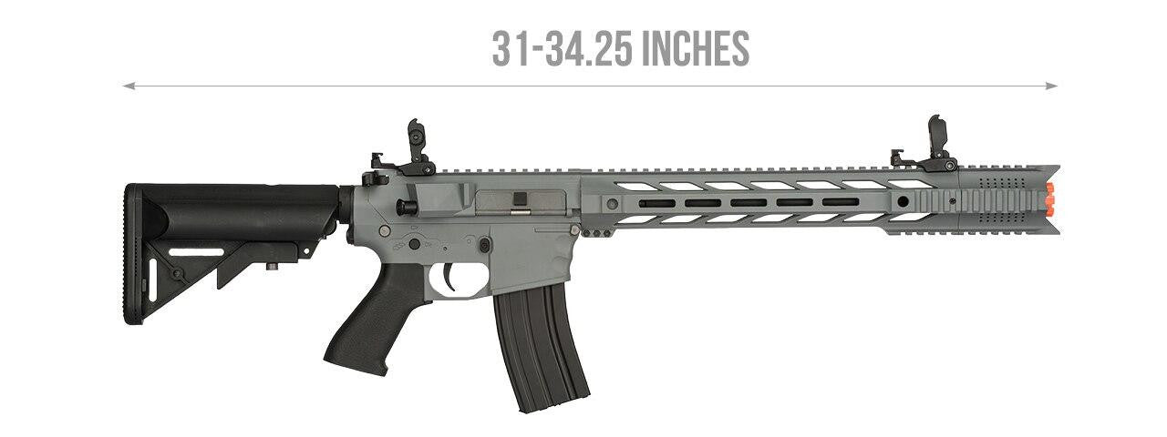 Lancer Tactical Interceptor SPR AEG Airsoft Rifle, Gray