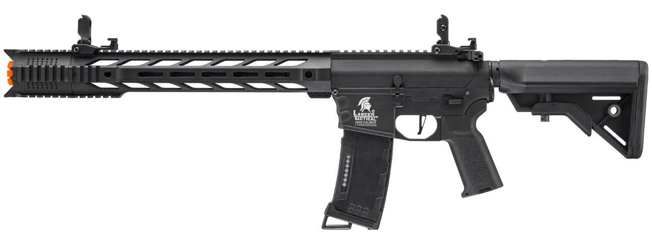 Lancer Tactical Interceptor SPR M4 AEG Airsoft Rifle, Gen 3, Black