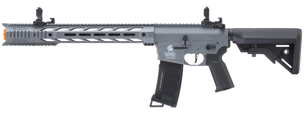 Lancer Tactical Interceptor SPR M4 AEG Airsoft Rifle, Gen 3, Gray