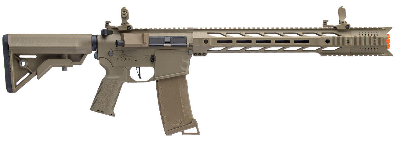 Lancer Tactical Interceptor SPR M4 AEG Airsoft Rifle, Gen 3, Tan