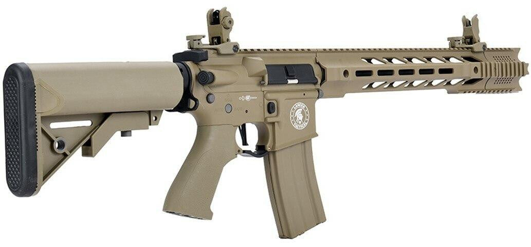 Lancer Tactical Interceptor SPR ProLine Series Airsoft Rifle, High FPS Version, Tan