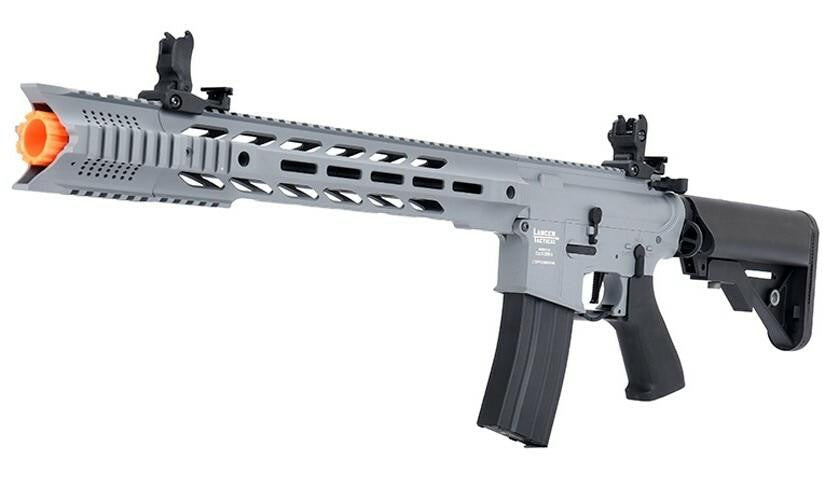 Lancer Tactical Interceptor SPR ProLine Series High FPS AEG Airsoft Rifle, Gray