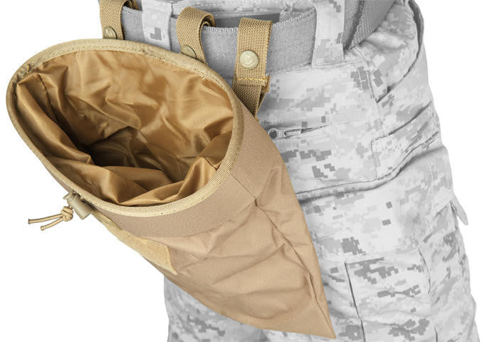 Lancer Tactical Large Foldable Airsoft Dump Pouch, Coyote Brown