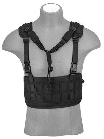 Lancer Tactical Laser Cut Airsoft Chest Rig w/ Sling, Black