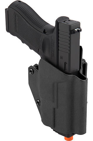 Lancer Tactical Light Bearing Hard Shell Holster for Glock 17, Black
