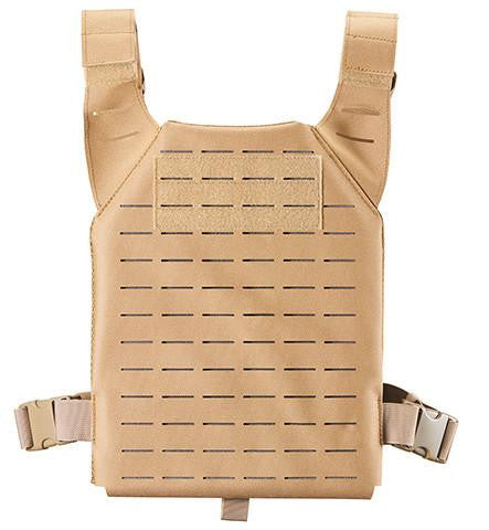Lancer Tactical Low Profile Laser Cut MOLLE Plate Carrier, Tan
