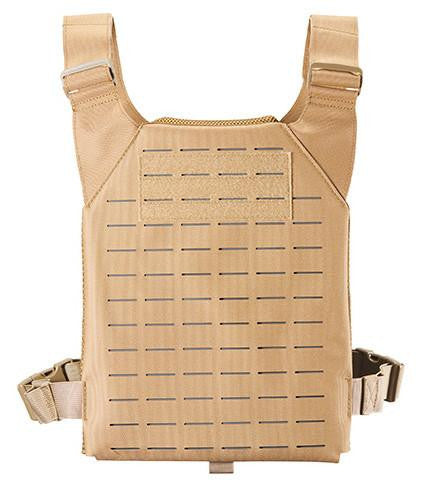 Lancer Tactical Low Profile Laser Cut MOLLE Plate Carrier, Tan