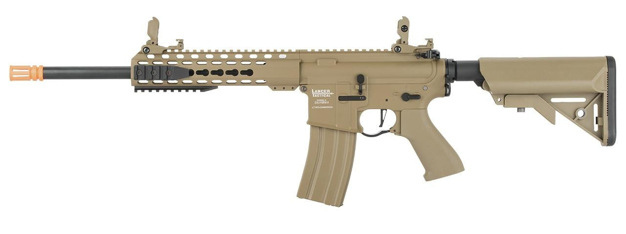 Lancer Tactical LT-19 M4 10" ProLine High FPS AEG Airsoft Rifle, Tan