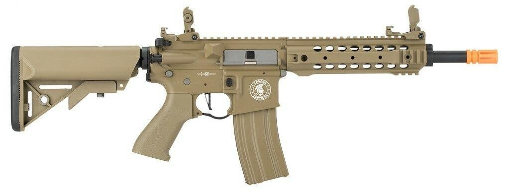 Lancer Tactical LT-24 M4 CQB ProLine Series High FPS AEG Airsoft Rifle, Tan