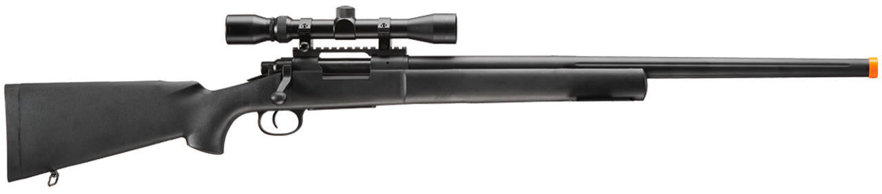 Lancer Tactical M24 Bolt Action Airsoft Sniper Rifle w/ Scope, Black
