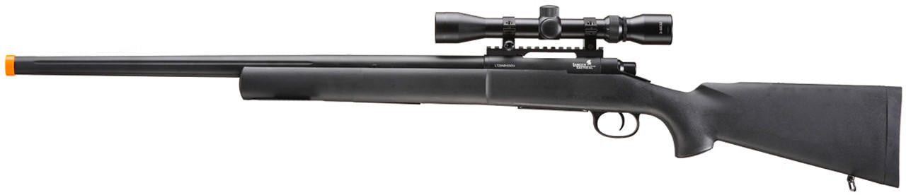 Lancer Tactical M24 Bolt Action Airsoft Sniper Rifle w/ Scope, Black