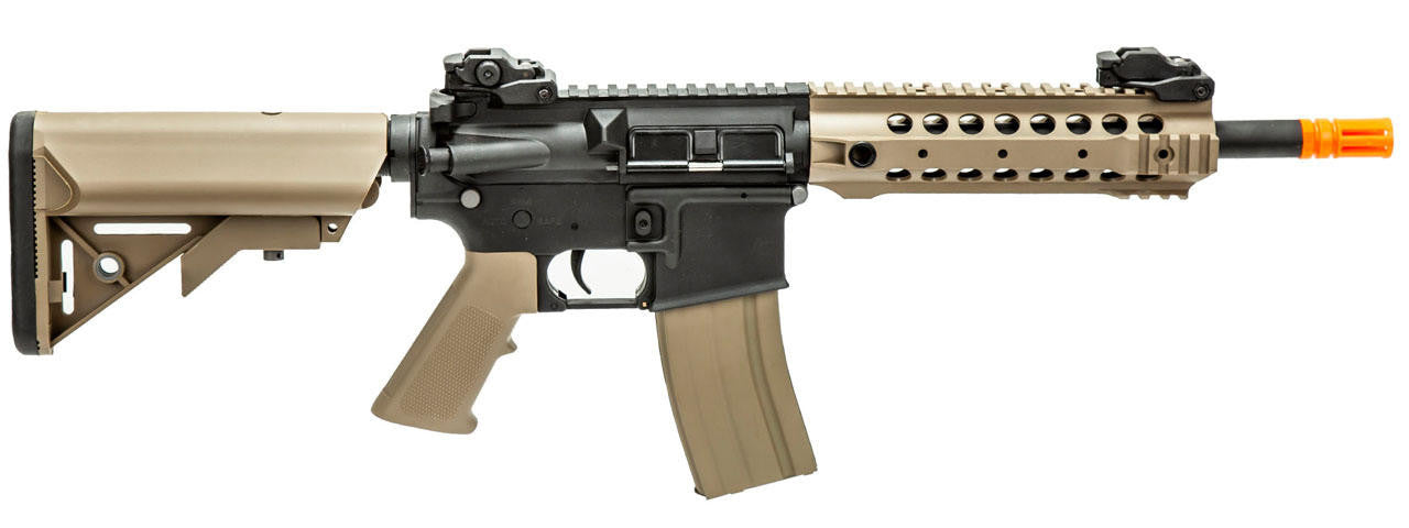 Lancer Tactical M4 CQB Airsoft AEG Rifle, Gen 2, Black/Tan