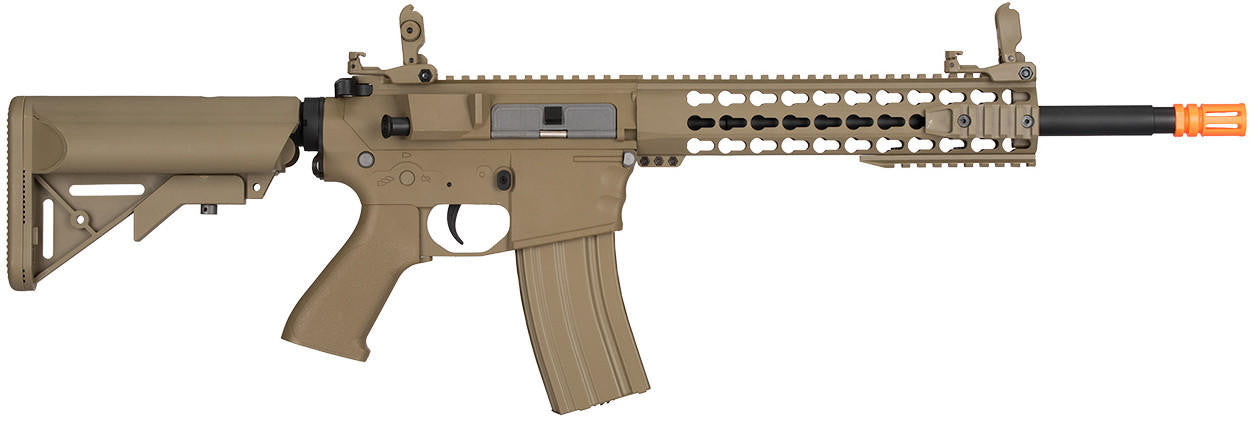 Lancer Tactical M4 Keymod Low FPS EVO Airsoft Rifle, Tan