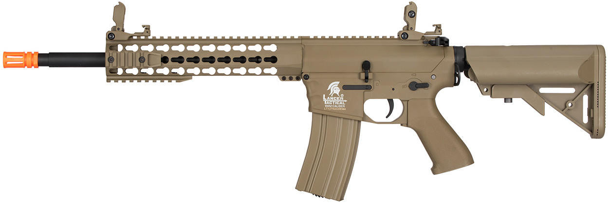 Lancer Tactical M4 Keymod Low FPS EVO Airsoft Rifle, Tan