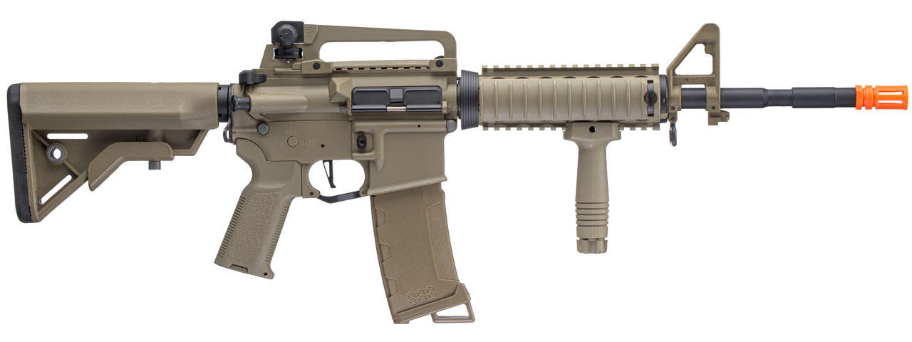 Lancer Tactical M4 SopMod Gen 3 AEG Airsoft Rifle, Dark Earth