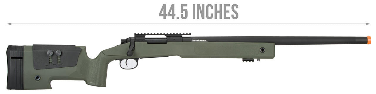 Lancer Tactical M40A3 Bolt Action Airsoft Sniper Rifle, OD Green