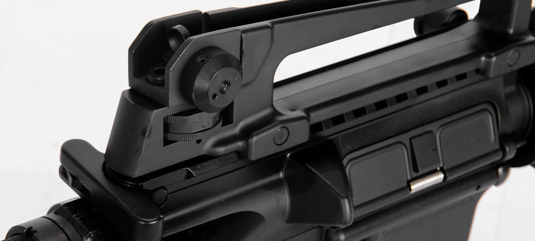 Lancer Tactical M4A1 Gas Blowback Carbine Airsoft Rifle, Black