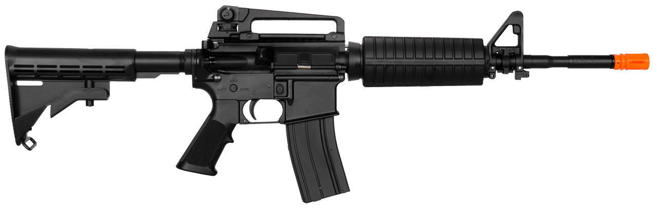 Lancer Tactical M4A1 Gas Blowback Carbine Airsoft Rifle, Black