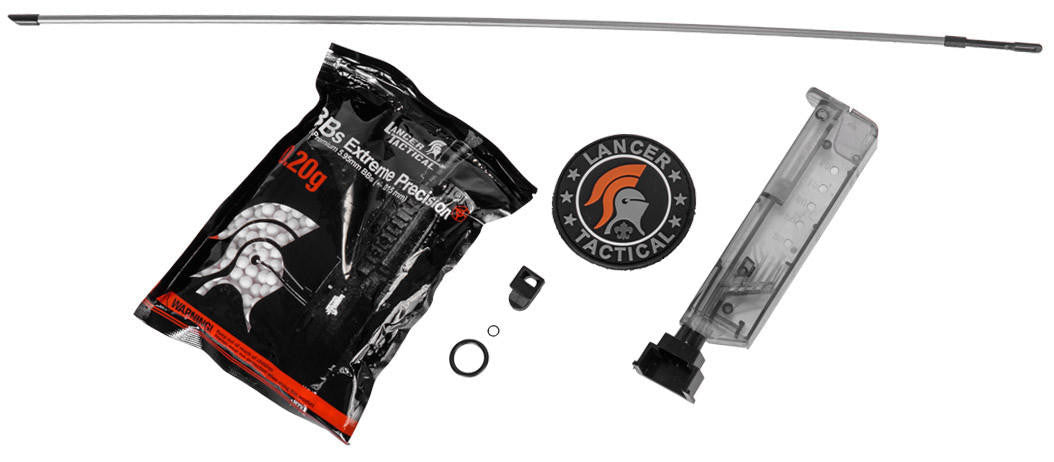 Lancer Tactical M4A1 Gas Blowback Carbine Airsoft Rifle, Black