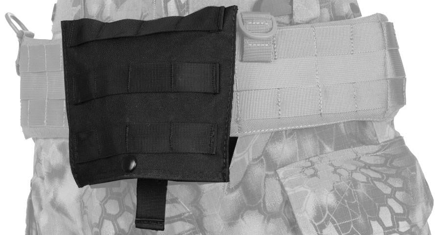 Lancer Tactical Molle Platform Fold-Away Netting Dump Pouch, Black