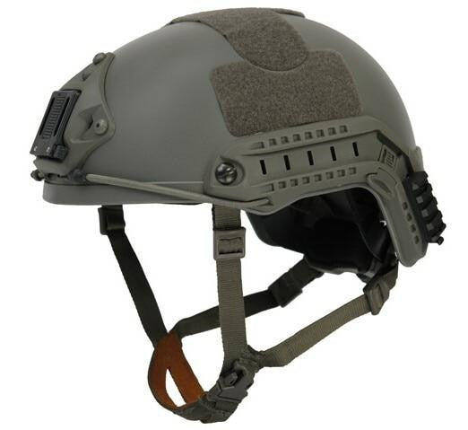 Lancer Tactical NVG Railed SpecOps Military Style Helmet, Foliage Green