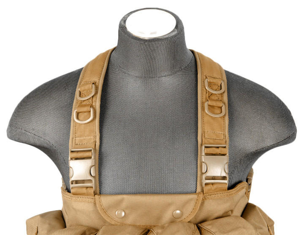 Lancer Tactical Nylon AK Chest Rig, Tan