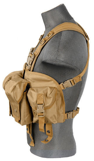 Lancer Tactical Nylon AK Chest Rig, Tan