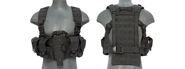 Lancer Tactical Nylon M4 Chest Harness, Black