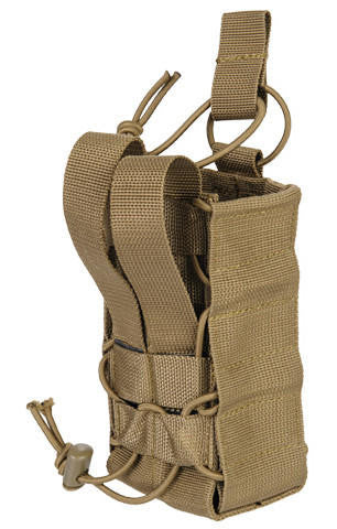 Lancer Tactical Nylon Pouch For Radio/Canteen, Tan