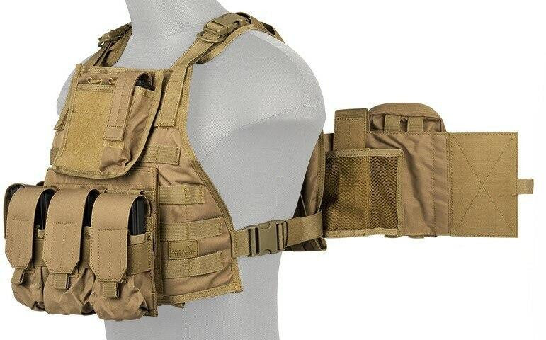 Lancer Tactical Nylon Tactical Assault Plate Carrier, Tan