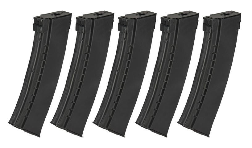 Lancer Tactical Pack of 5 500 Round AK Hi-Capacity Magazine, Black