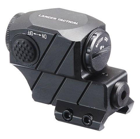 Lancer Tactical Picatinny Double Button Green Laser, Black