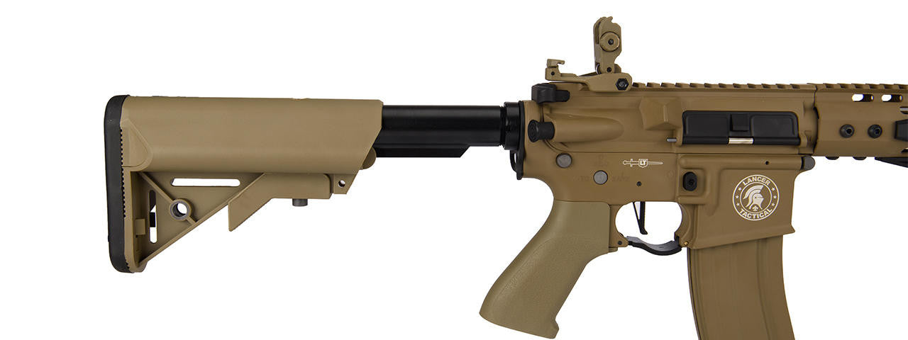 Lancer Tactical Proline 7" Keymod Rail w/ Picatinny M4 Carbine AEG Airsoft Rifle, Tan