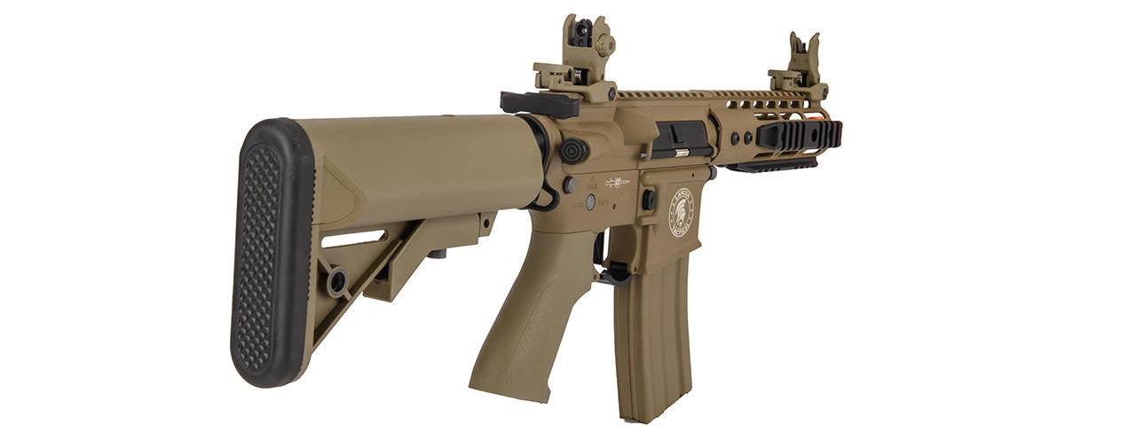 Lancer Tactical Proline 7" Keymod Rail w/ Picatinny M4 Carbine AEG Airsoft Rifle, Tan