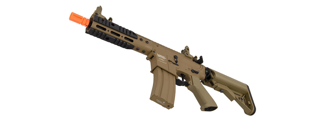 Lancer Tactical Proline 7" Keymod Rail w/ Picatinny M4 Carbine AEG Airsoft Rifle, Tan