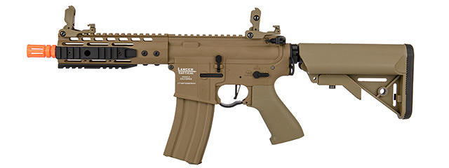 Lancer Tactical Proline 7" Keymod Rail w/ Picatinny M4 Carbine AEG Airsoft Rifle, Tan