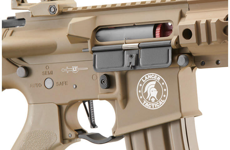 Lancer Tactical Proline 7" M-LOK Battle Hawk Airsoft AEG w/ Stubby Stock, Tan