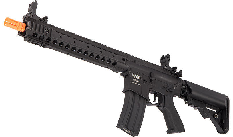 Lancer Tactical ProLine Series 12" M4 High FPS Airsoft AEG Rifle, Black