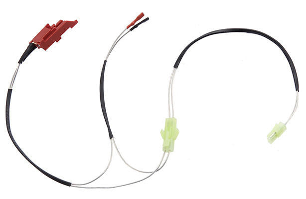 Lancer Tactical Rear Wired Wiring Harness for Version 3 Airsoft AEGs, Small Tamiya