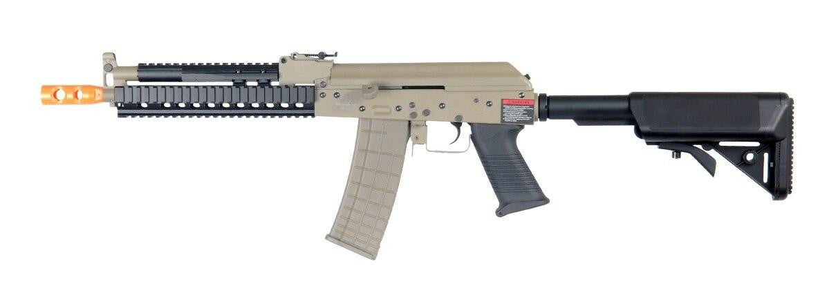 Lancer Tactical RIS AK Full Metal Tactical AEG Airsoft Gun, Tan/Black