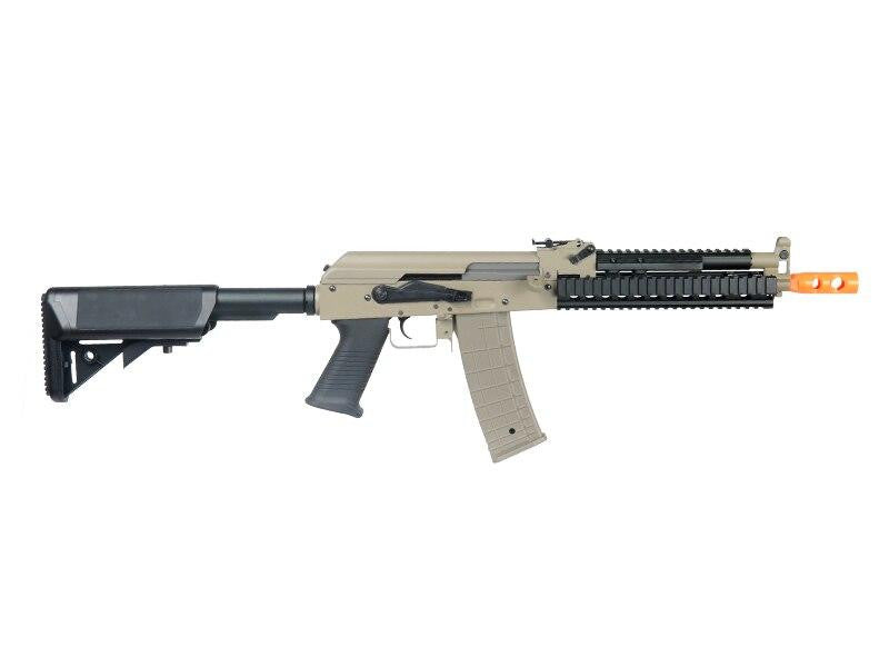 Lancer Tactical RIS AK Full Metal Tactical AEG Airsoft Gun, Tan/Black