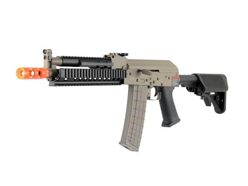 Lancer Tactical RIS AK Tactical AEG Airsoft Gun, Tan/Black