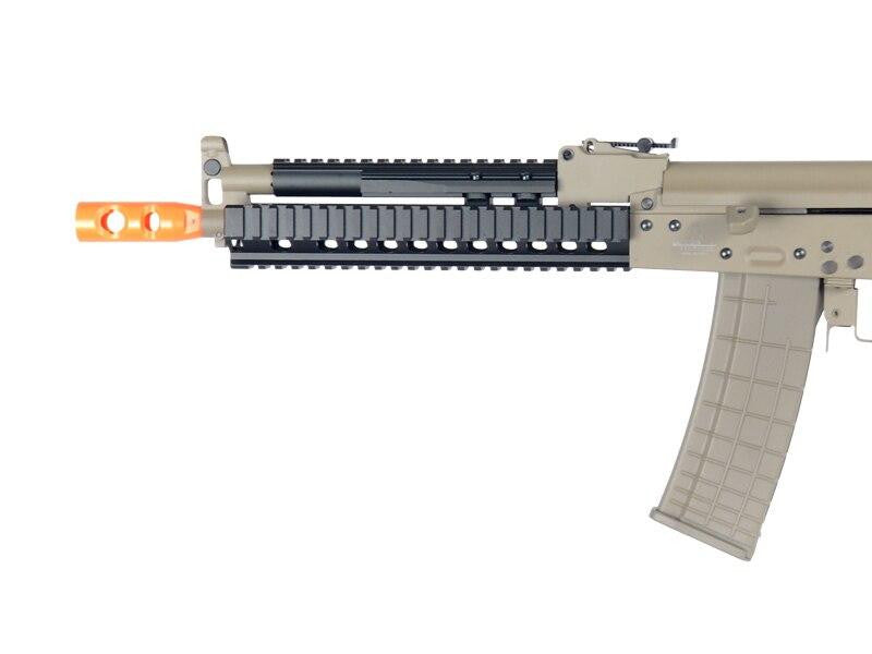 Lancer Tactical RIS AK Tactical AEG Airsoft Gun, Tan/Black