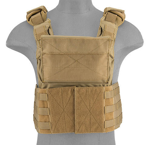 Lancer Tactical SAPC w/ Dual Inner Mag Pouch and Shoulder Pads, Tan