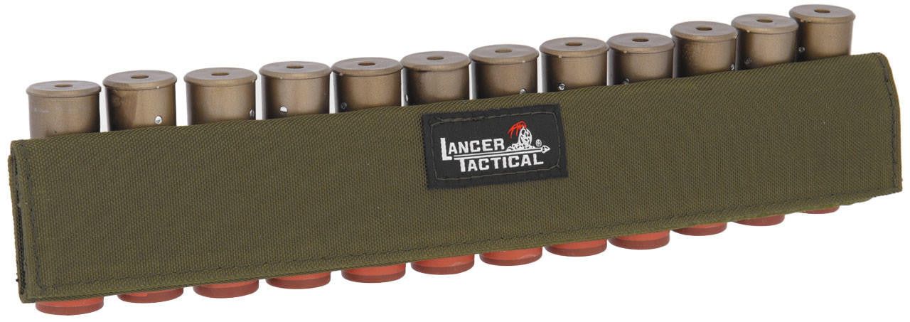 Lancer Tactical Shotgun Shells Holder For Sling or Belt, OD