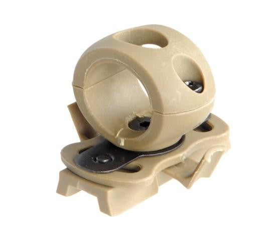 Lancer Tactical SpecOps Military Style Helmet 20mm Rail Flashlight Clamp, Tan